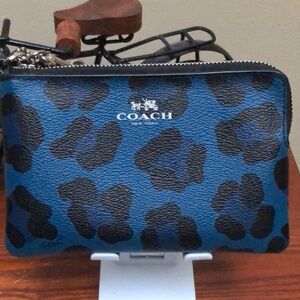 COACH Canvas Leather Wristlet